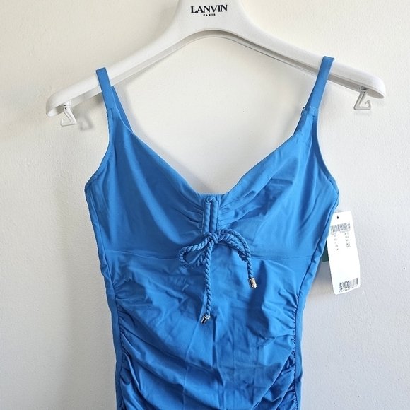 New Chantelle Chantelle "Inspire" Underwired Wrap-Around Blue Swimsuit NWT 34 C - Picture 6 of 10